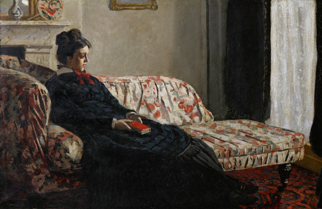 Meditación. Mme. Monet (óleo sobre lienzo) de Claude Monet