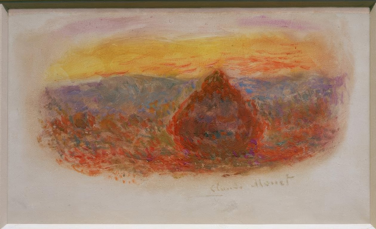 Pajar, puesta de sol de Claude Monet