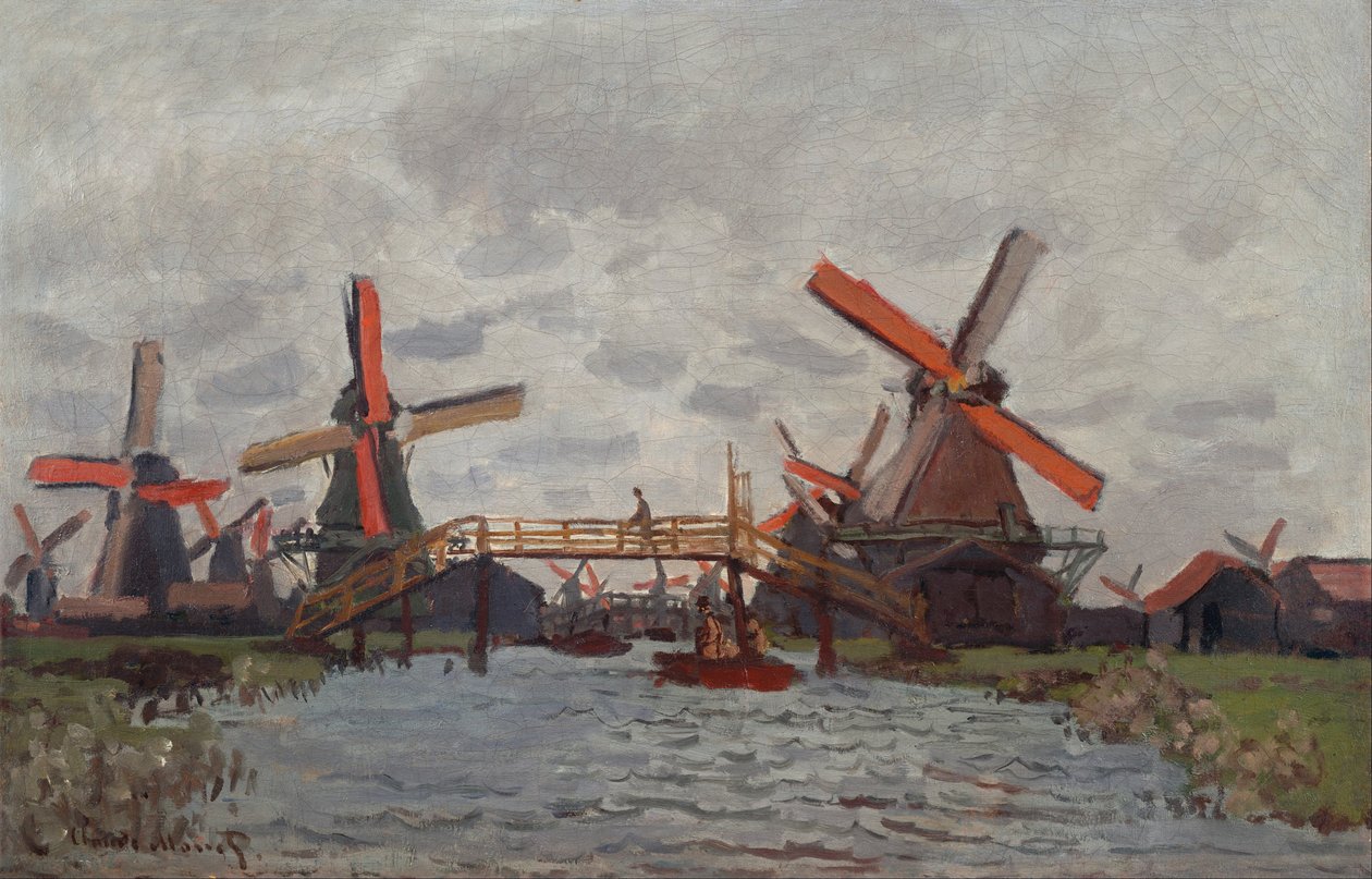Mills en Westzijderveld, cerca de Zaandam de Claude Monet
