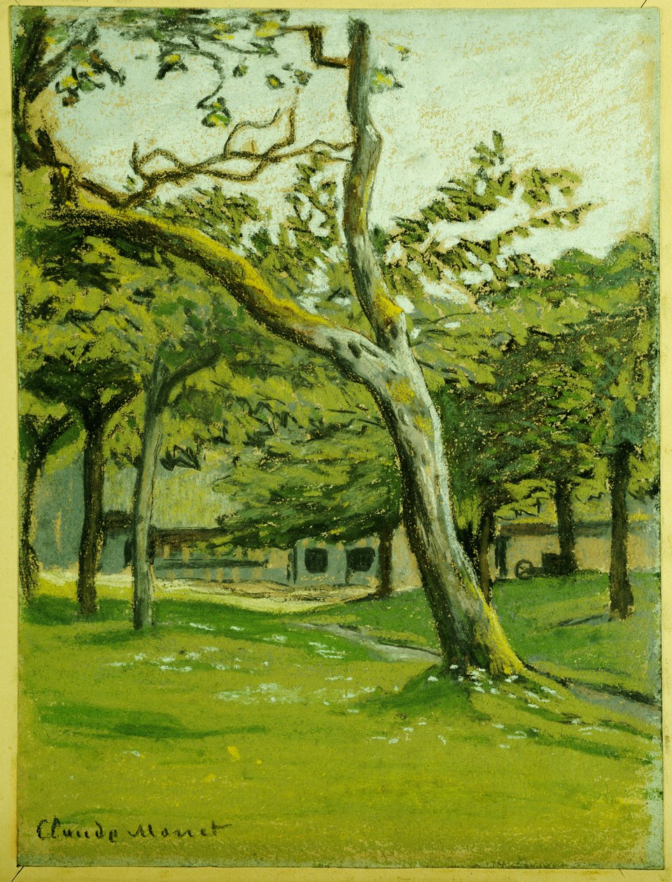 Granja de Normandía bajo los árboles de Claude Monet