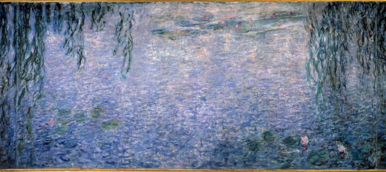 Nympheas, mañana clara con sauces (parte central del tríptico) de Claude Monet