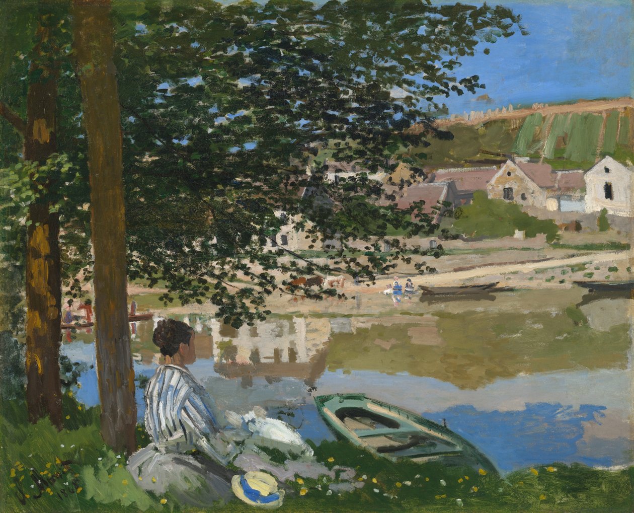 A orillas del Sena, Bennecourt de Claude Monet