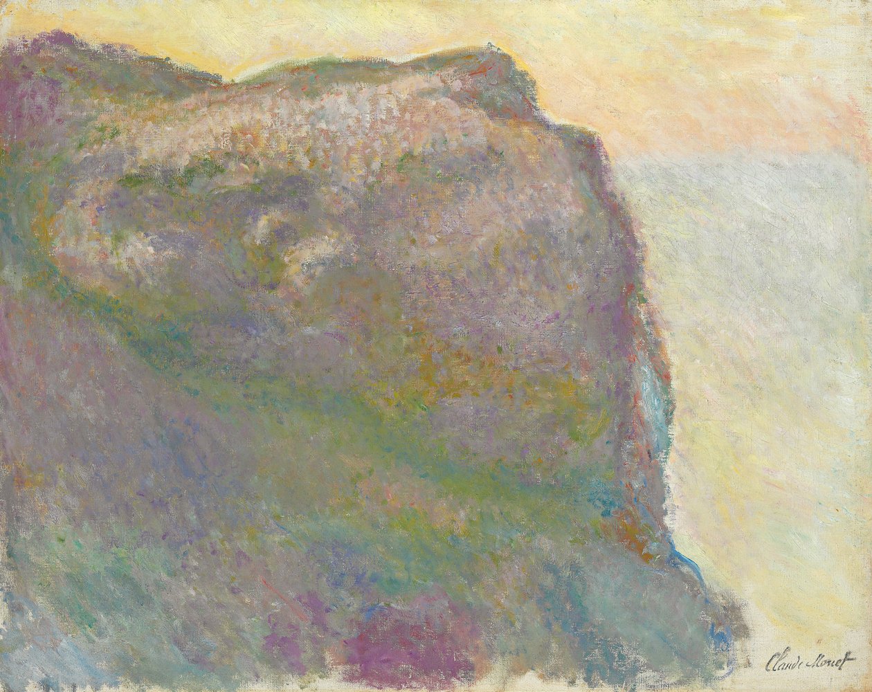 En el Acantilado, Petit D"Ailly, 1896 de Claude Monet