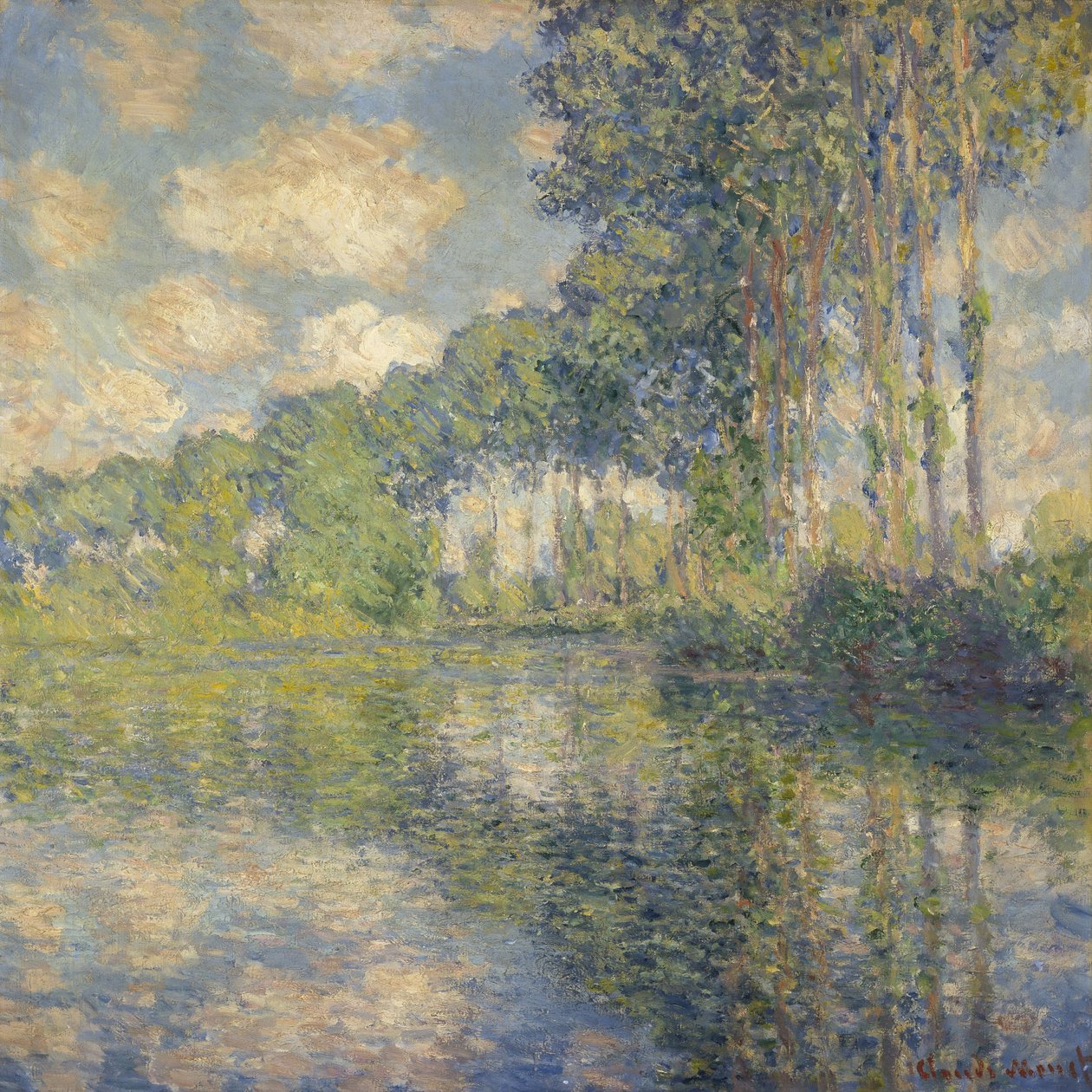 Álamos en el Epte de Claude Monet