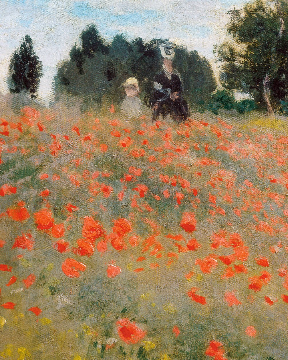 Amapolas, alrededores de Argenteuil (detalle) de Claude Monet