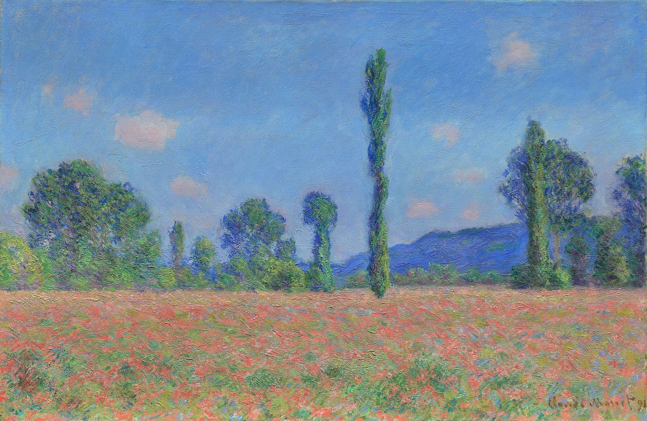 Campo de amapolas (Giverny) de Claude Monet