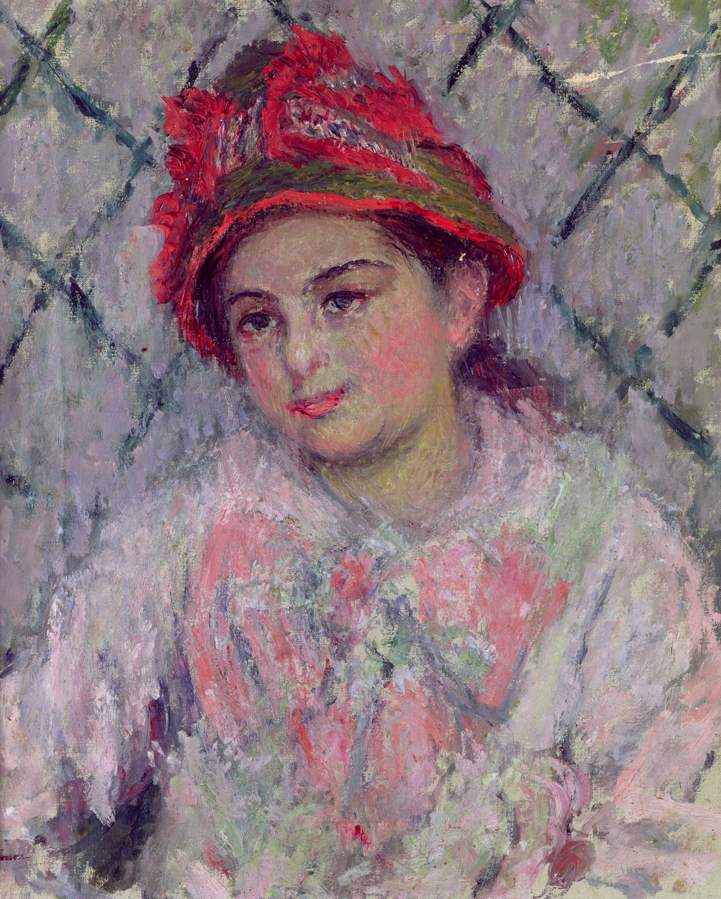 Retrato de Blanche Hoschede (1864-1947) como una niña, c.1880 de Claude Monet