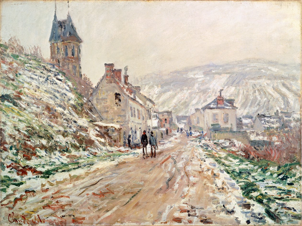 Carretera de Vetheuil en invierno de Claude Monet (1840-1926) de Claude Monet