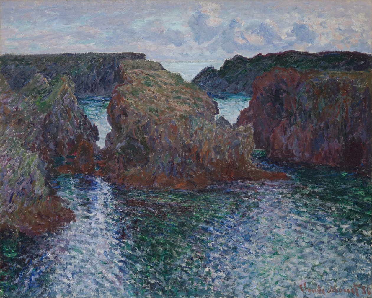 Rocas en Port-Goulphar, Belle-Île, 1886 de Claude Monet