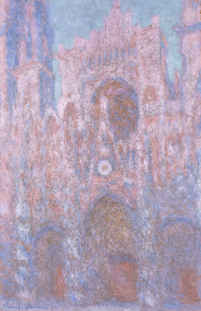 Catedral de Ruan: sinfonía de puesta de sol en gris y rosa, 1892-94 de Claude Monet