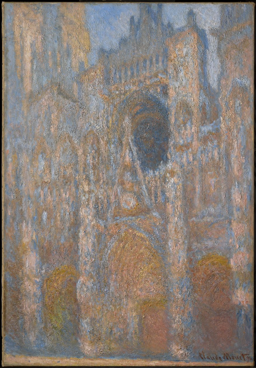La catedral de Ruán: la fachada a la luz del sol de Claude Monet