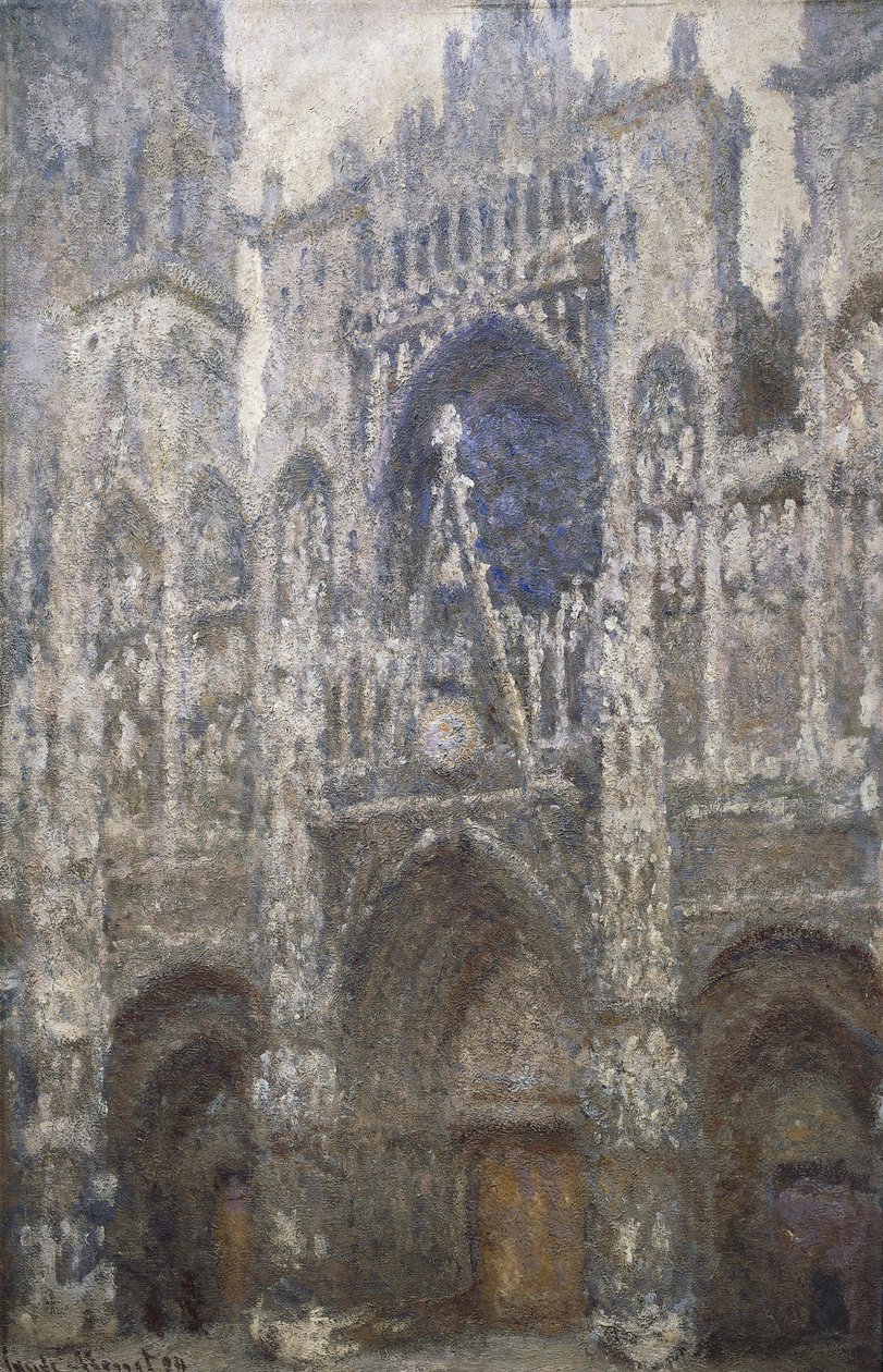 Catedral de Rouen, el portal oeste, Armonía en gris, 1894 de Claude Monet