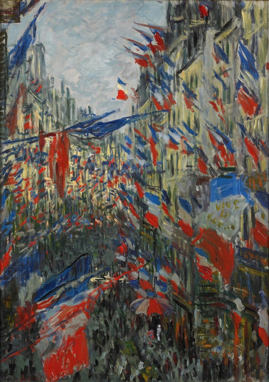 Rue Saint-Denis, fiesta del 30 de junio de 1878 de Claude Monet
