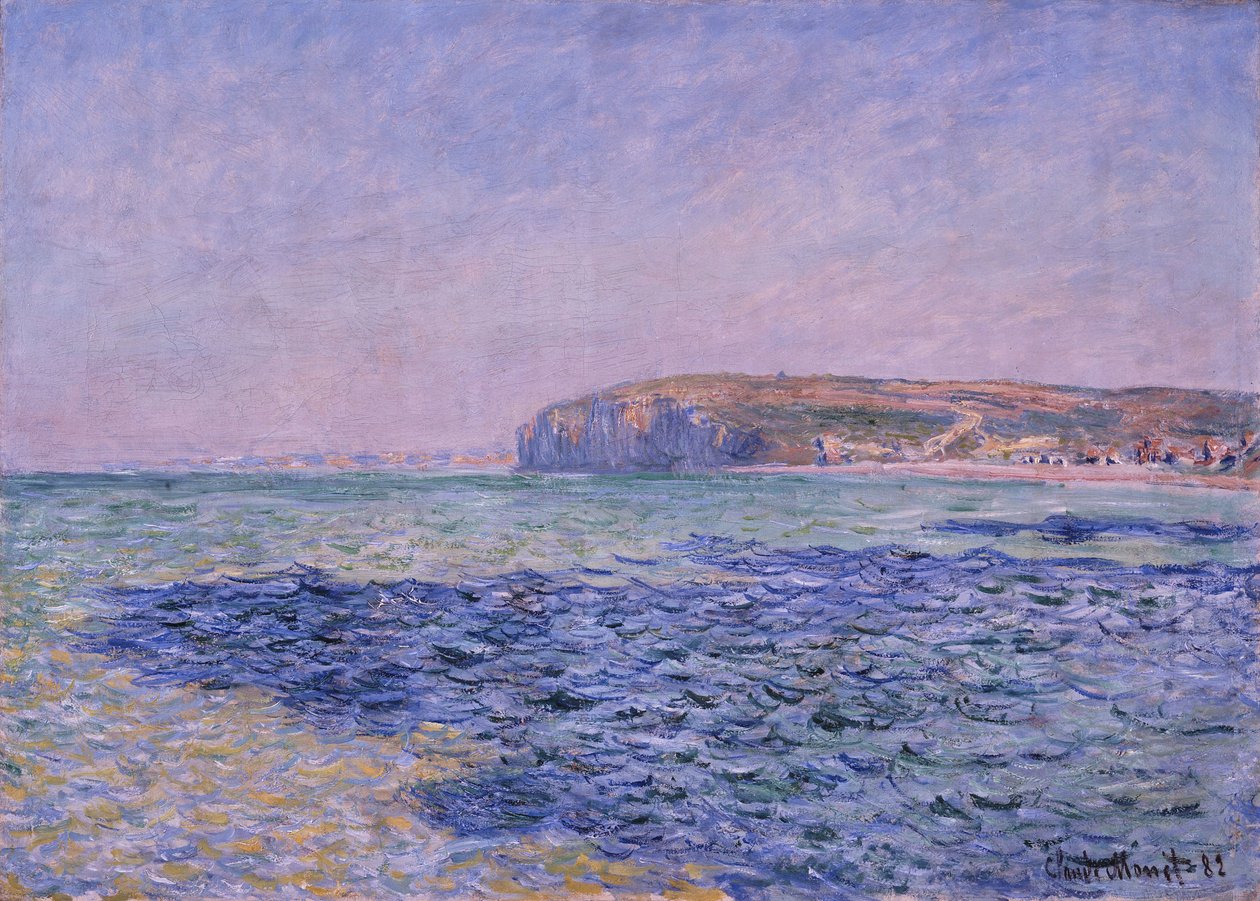 Sombras en el mar. Los acantilados en Pourville, 1882 de Claude Monet