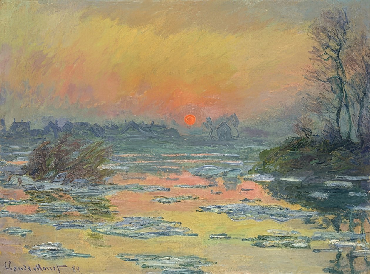 Puesta de Sol sobre el Sena de Claude Monet