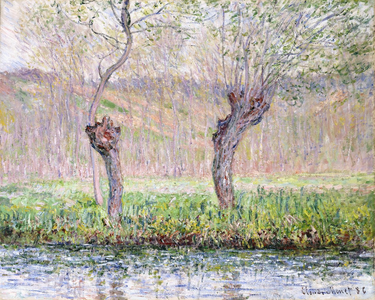 Primavera, sauces, 1885 de Claude Monet