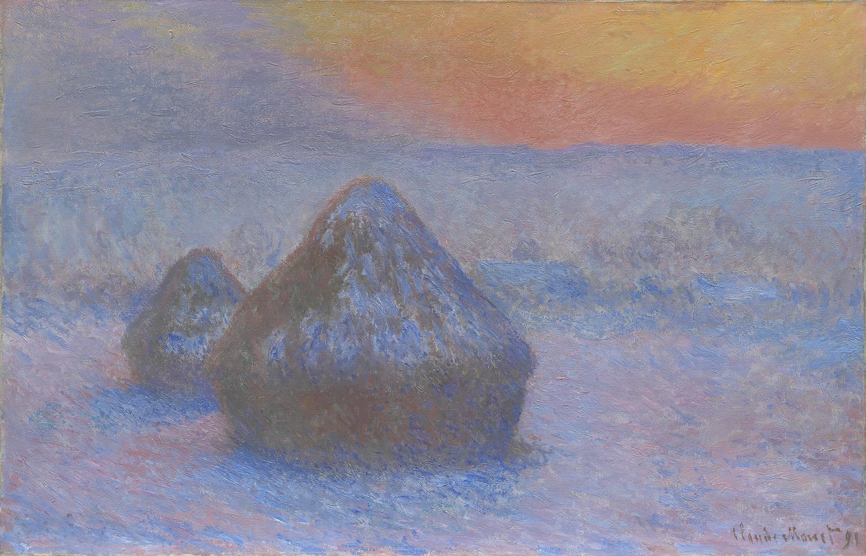 Montones de trigo de Claude Monet