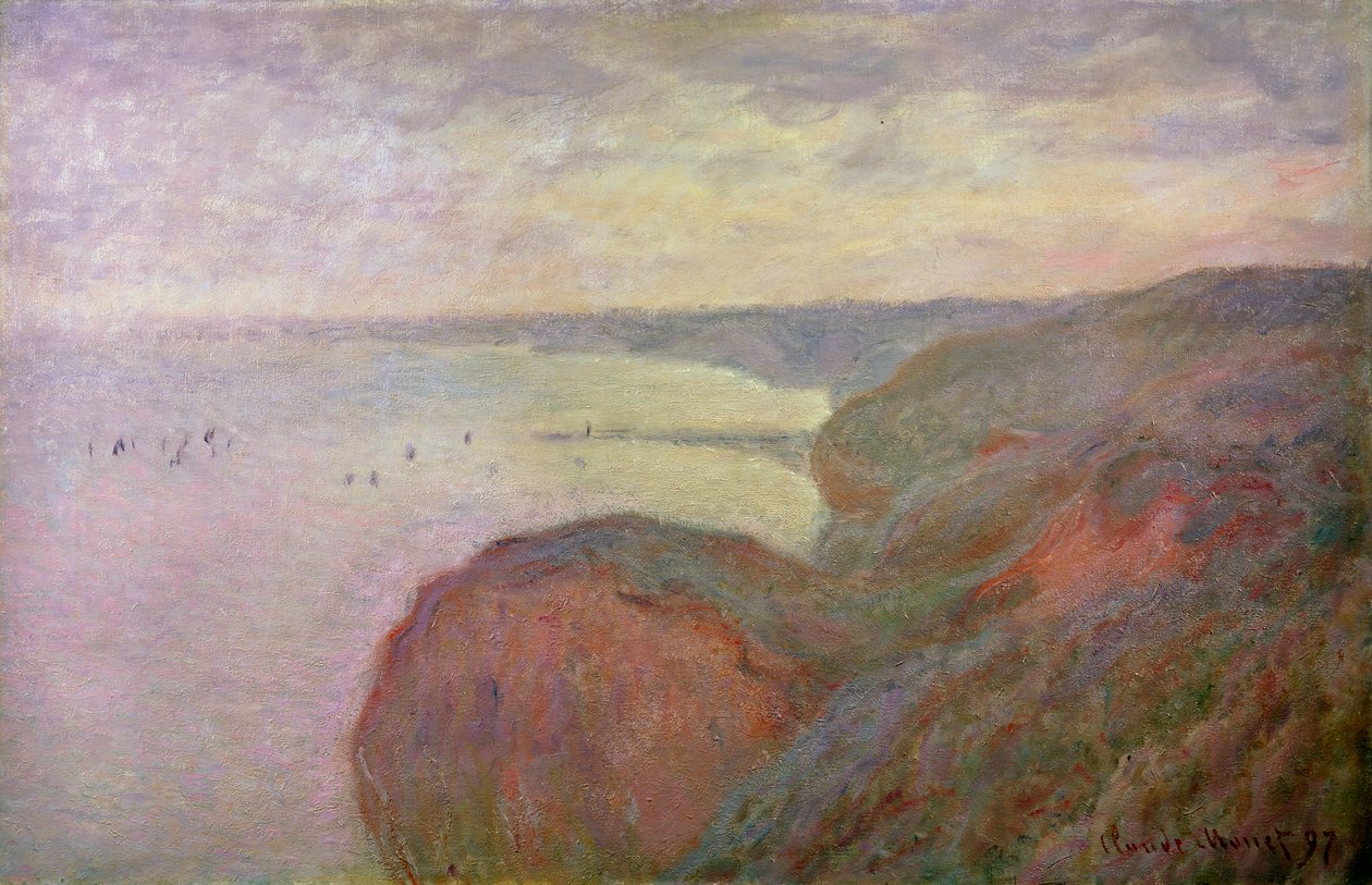 Acantilados empinados cerca de Dieppe, 1897 de Claude Monet