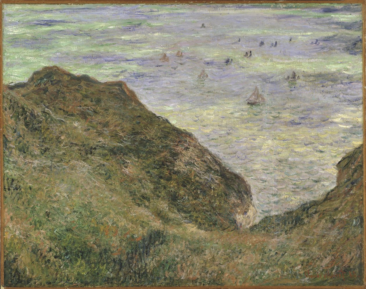 En el acantilado de Pourville de Claude Monet