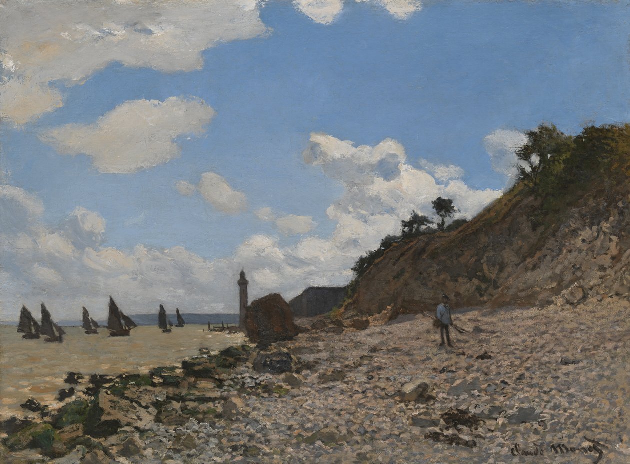 La playa de Honfleur de Claude Monet