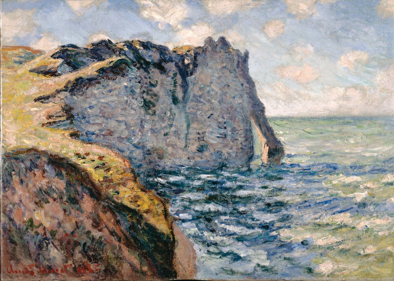El acantilado de Aval, Étretat de Claude Monet