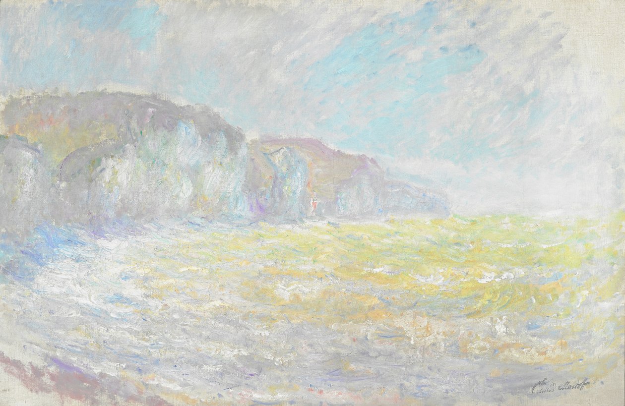 Los acantilados de Pourville, mar bravío de Claude Monet