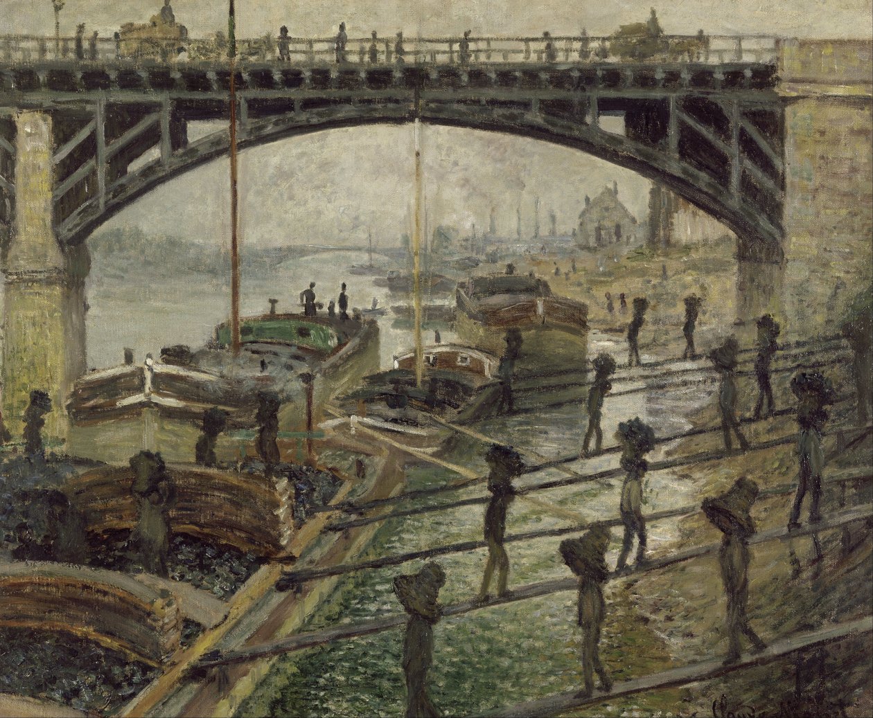 Los mineros del carbón de Claude Monet