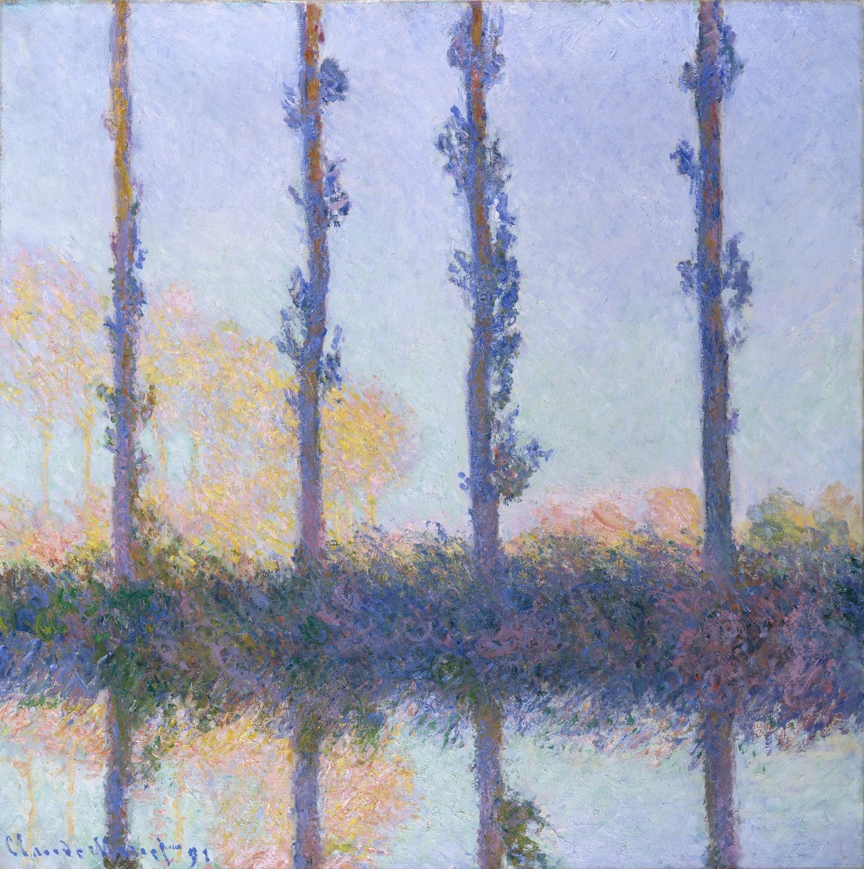 Los Cuatro Árboles, 1891 de Claude Monet