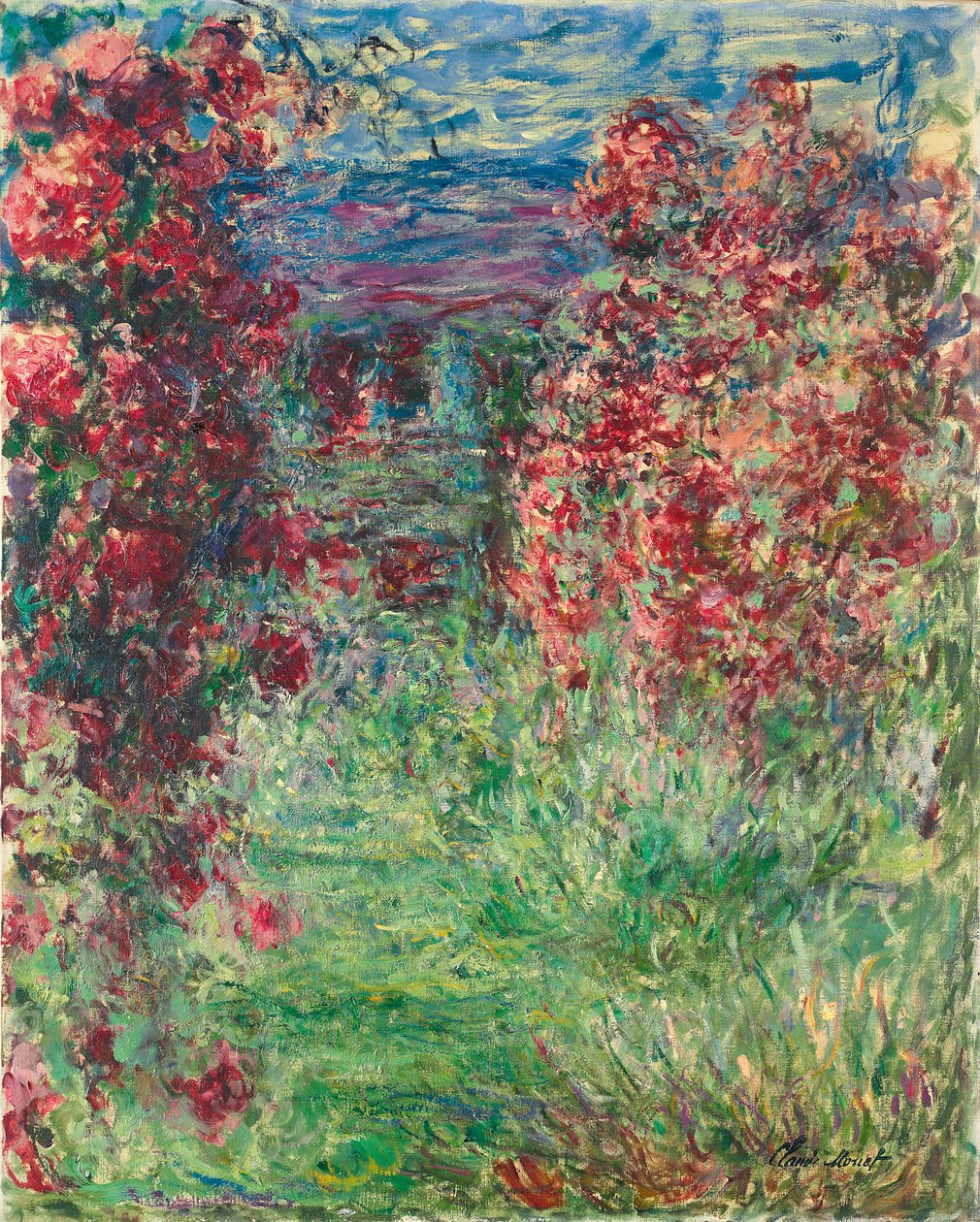 La casa en Giverny bajo las rosas, 1925 de Claude Monet