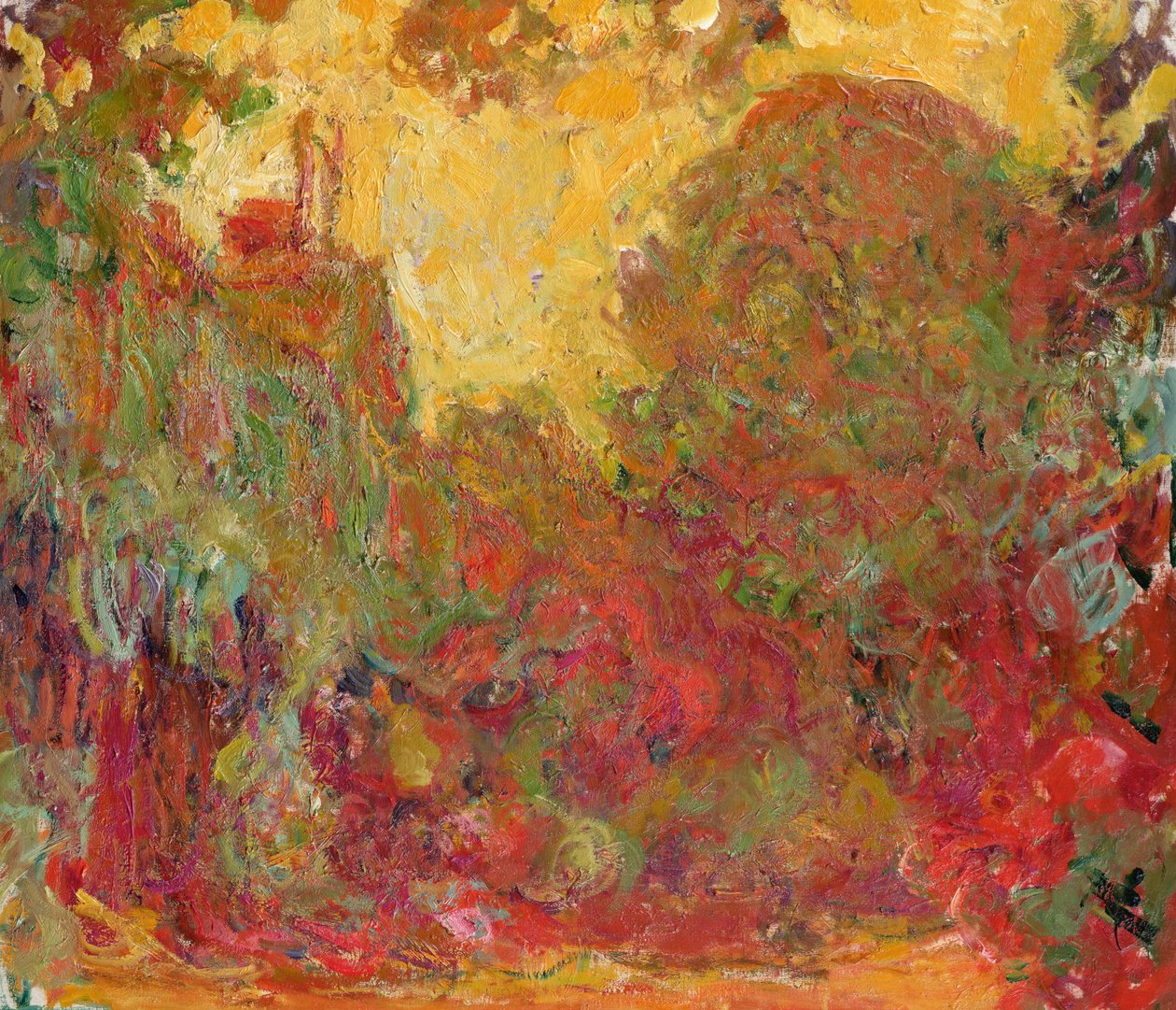 La Casa vista desde el Jardín de Rosas, 1922-24 de Claude Monet