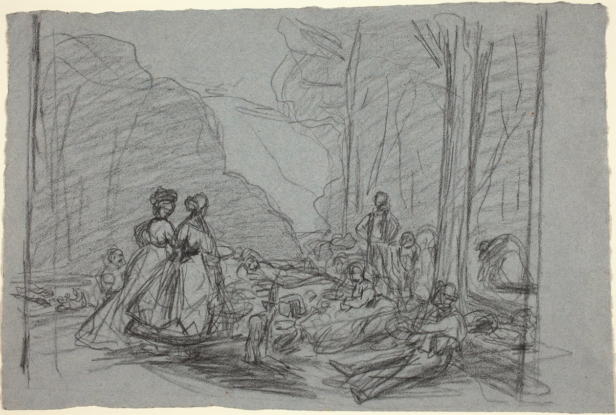 El Almuerzo sobre la Hierba, c. 1865 de Claude Monet