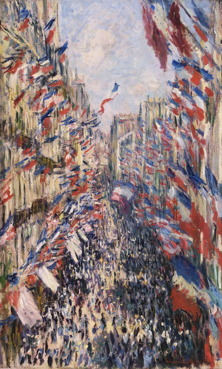 La Rue Montorgueil en París de Claude Monet