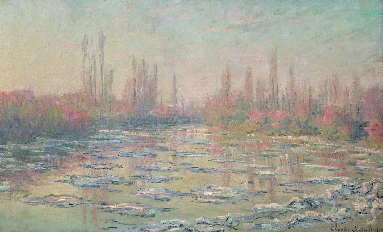 El deshielo en el Sena, cerca de Vétheuil, 1880 de Claude Monet