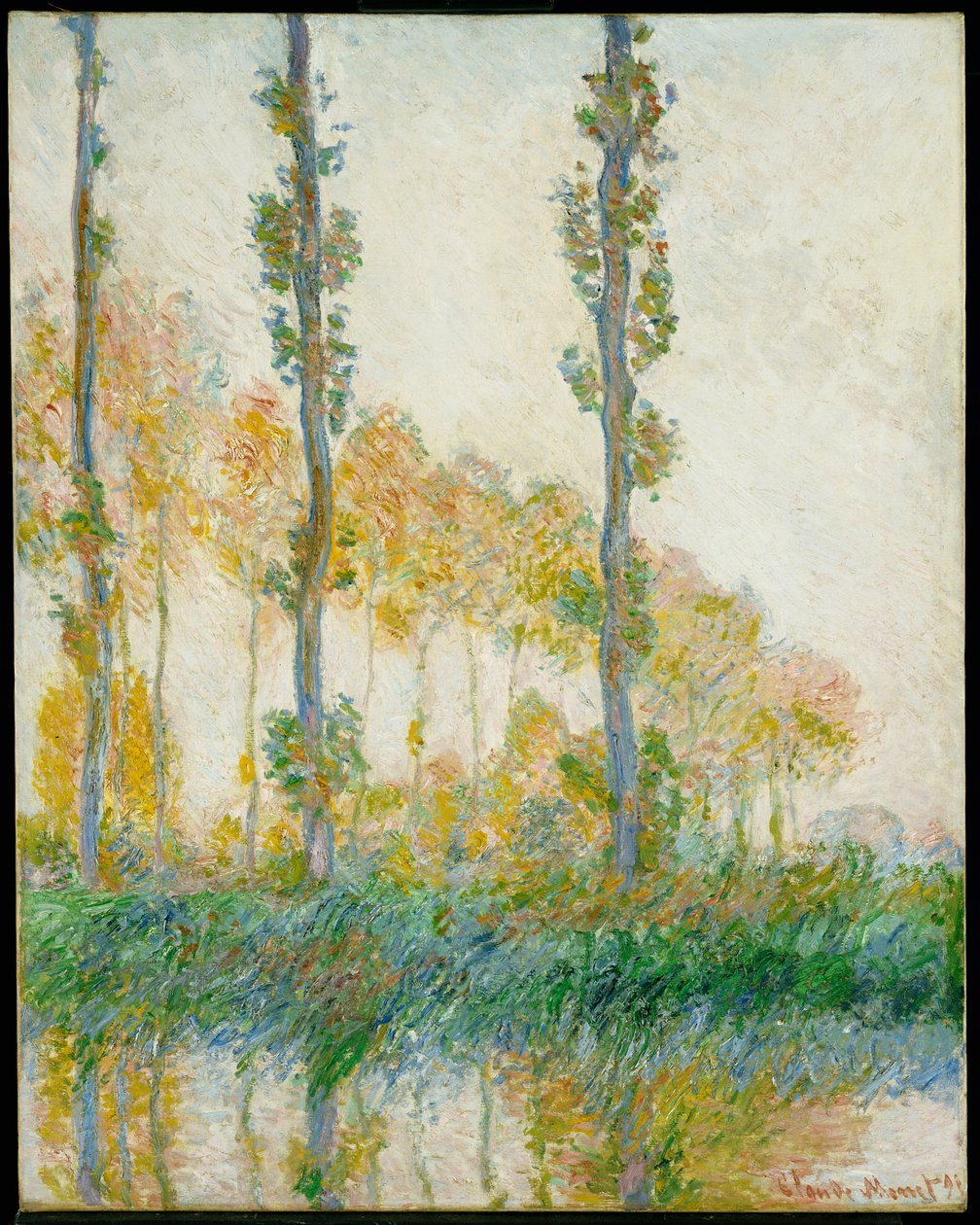 Los tres árboles, otoño, 1891 de Claude Monet