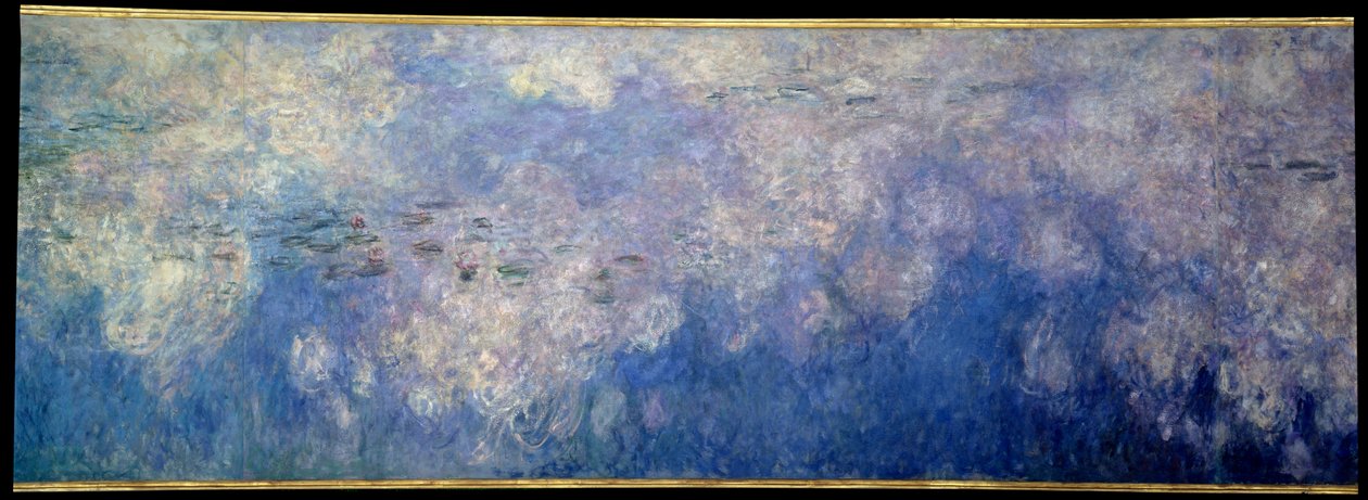 Los nenúfares; las nubes. Parte central del tríptico pintado en Giverny. Pintura de Claude Monet (1840-1926) de Claude Monet