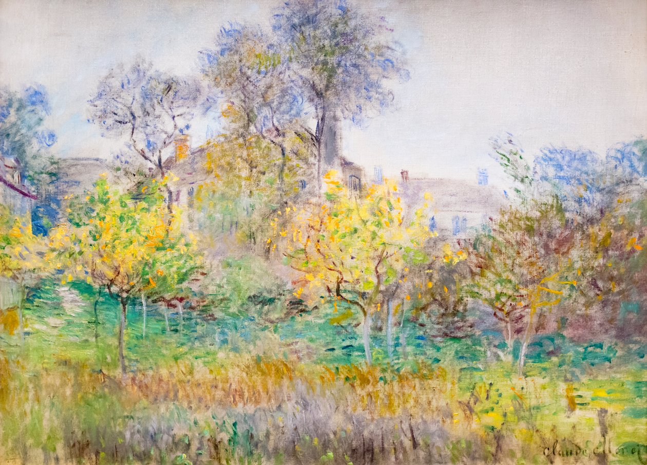 El huerto, c. 1874 (óleo sobre lienzo) de Claude Monet