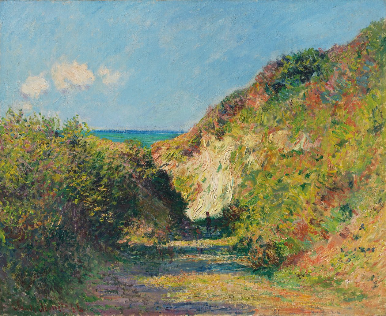 El camino hundido, 1882 de Claude Monet