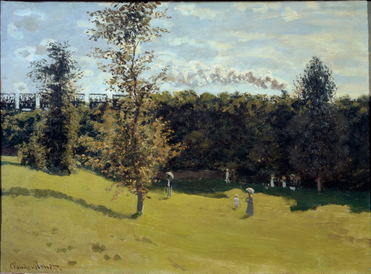 Tren en el campo de Claude Monet