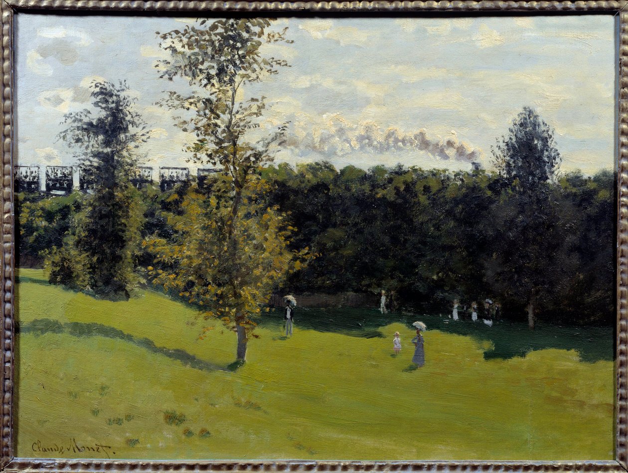 Tren en el campo. Pintura de Claude Monet (1870) París, Museo de Orsay de Claude Monet