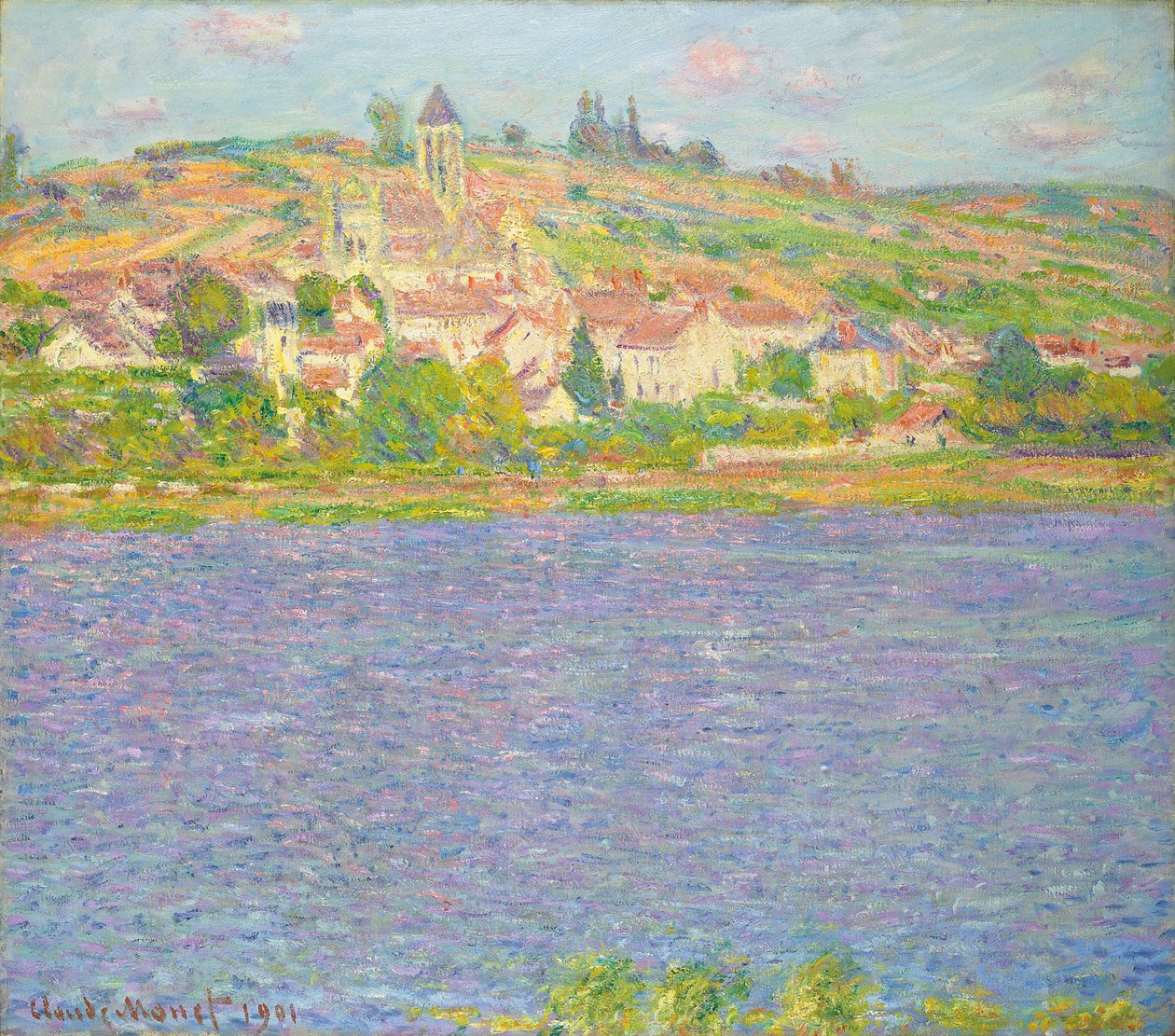 Vetheuil al sol; Vetheuil, effet de Soleil, 1901 de Claude Monet