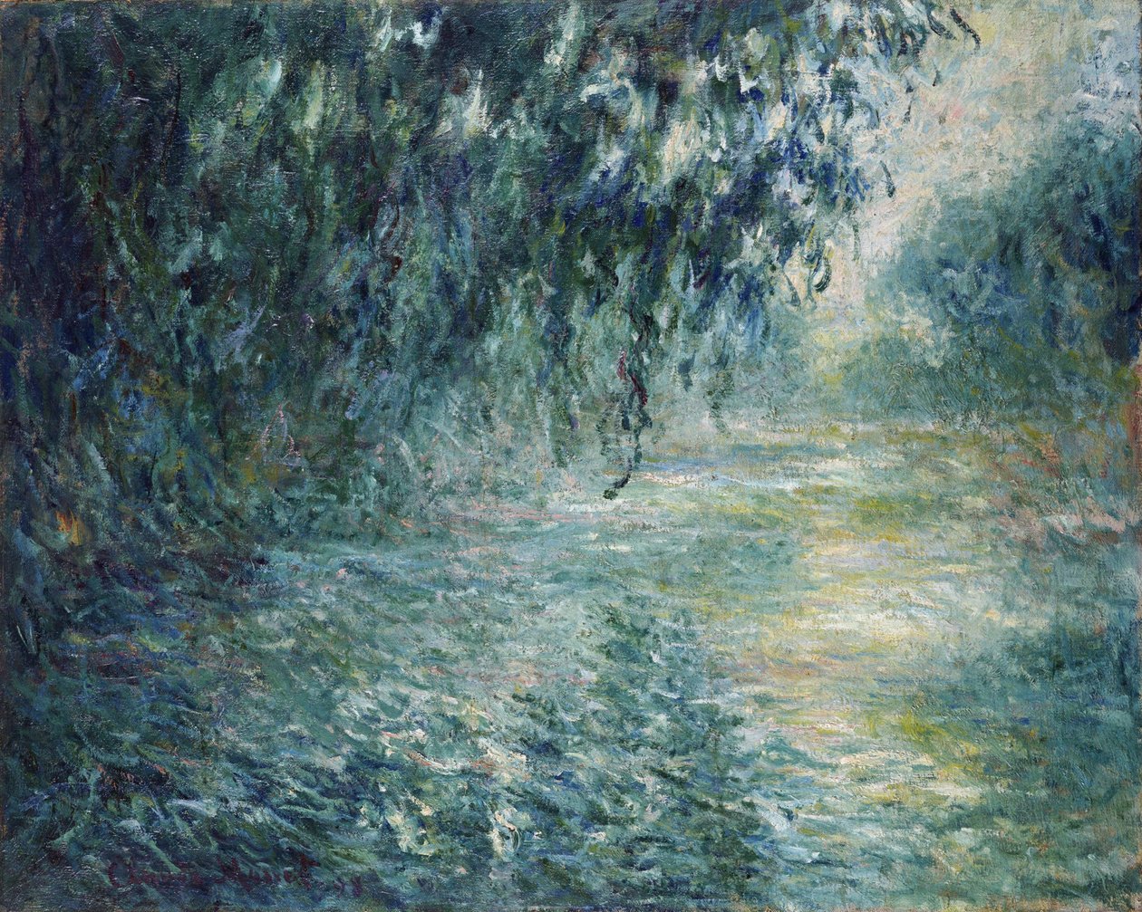 ""Vista del Sena al amanecer"" Pintura de Claude Monet (1840-1926) 1898 Dim 73x91,5 cm Museo Nacional de Arte Occidental, Tokio de Claude Monet