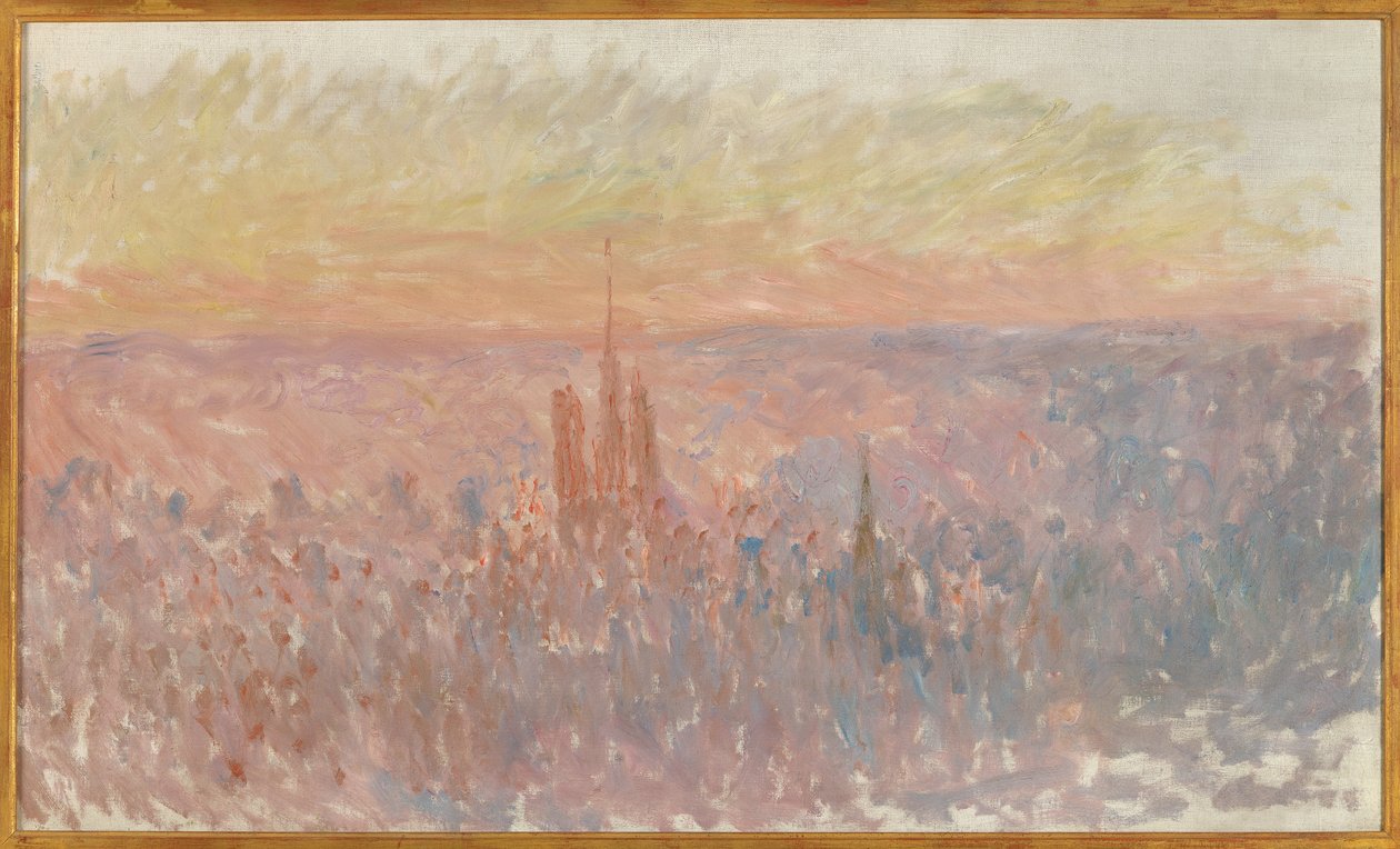 Vista general de la ciudad de Ruán de Claude Monet