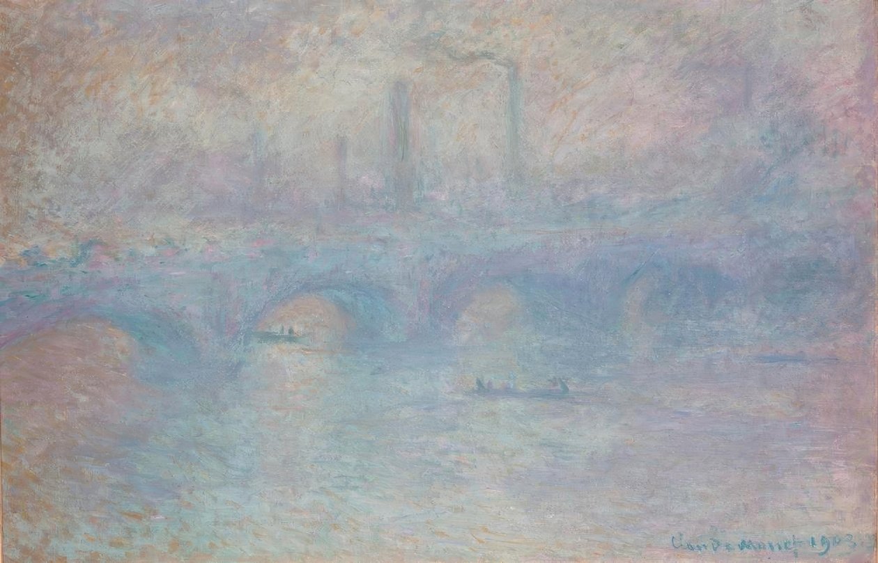 Puente de Waterloo. Efecto de niebla de Claude Monet