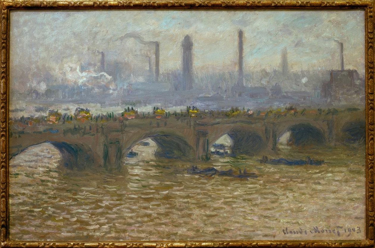 Puente de Waterloo, Cielo gris de Claude Monet