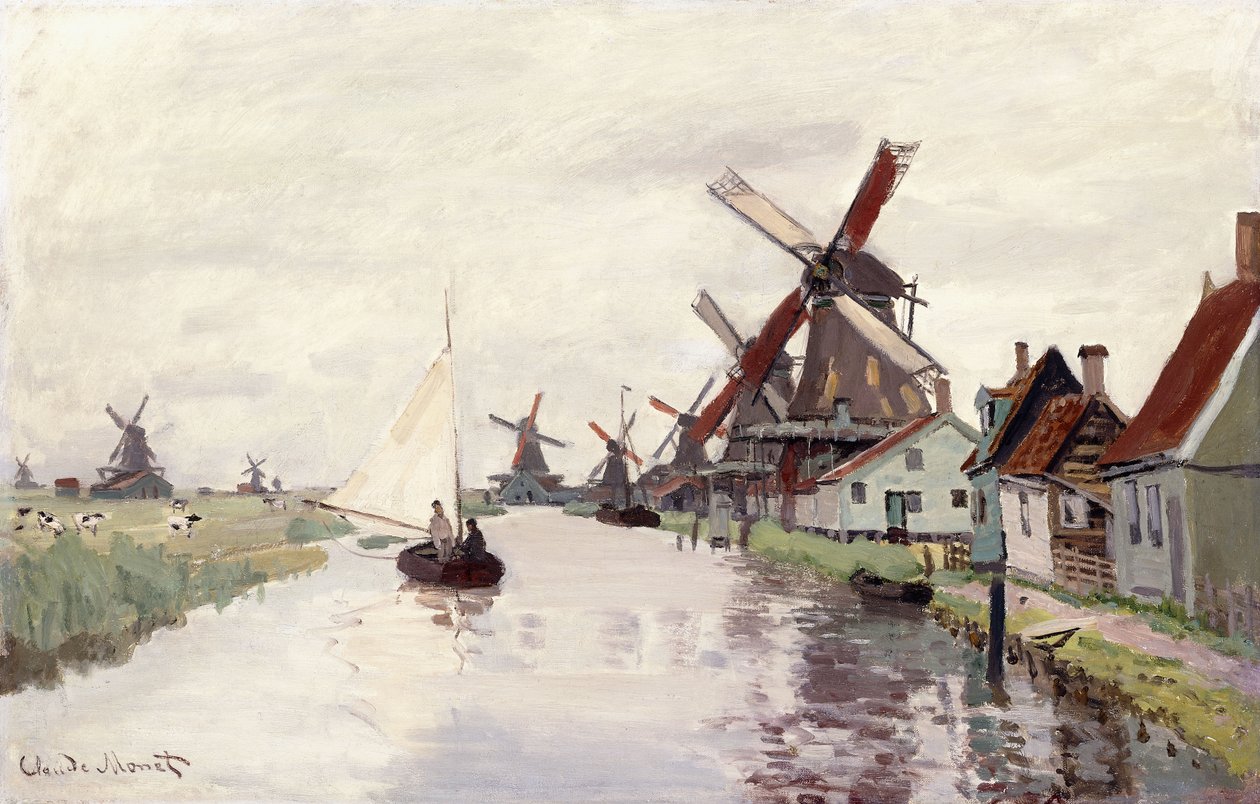 Molino de viento en Holanda, 1871 de Claude Monet