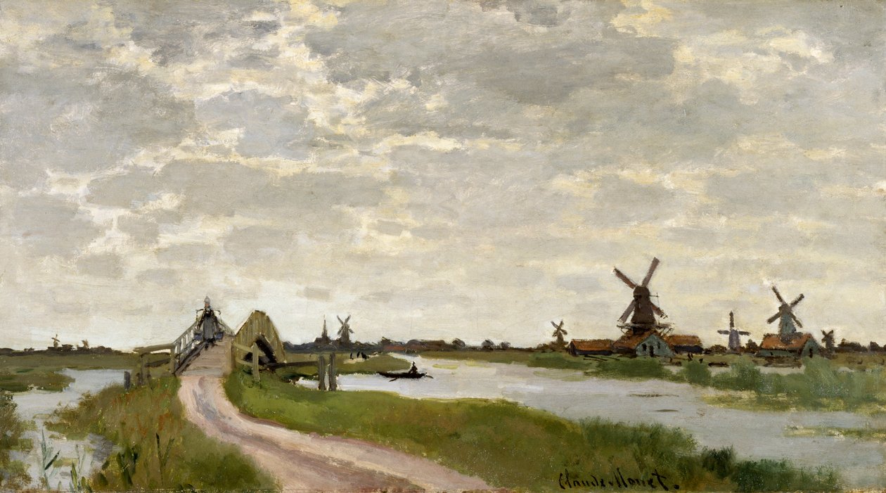 Molinos de viento cerca de Zaandam de Claude Monet