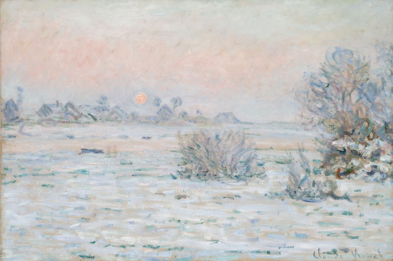 Sol de invierno en Lavacourt de Claude Monet