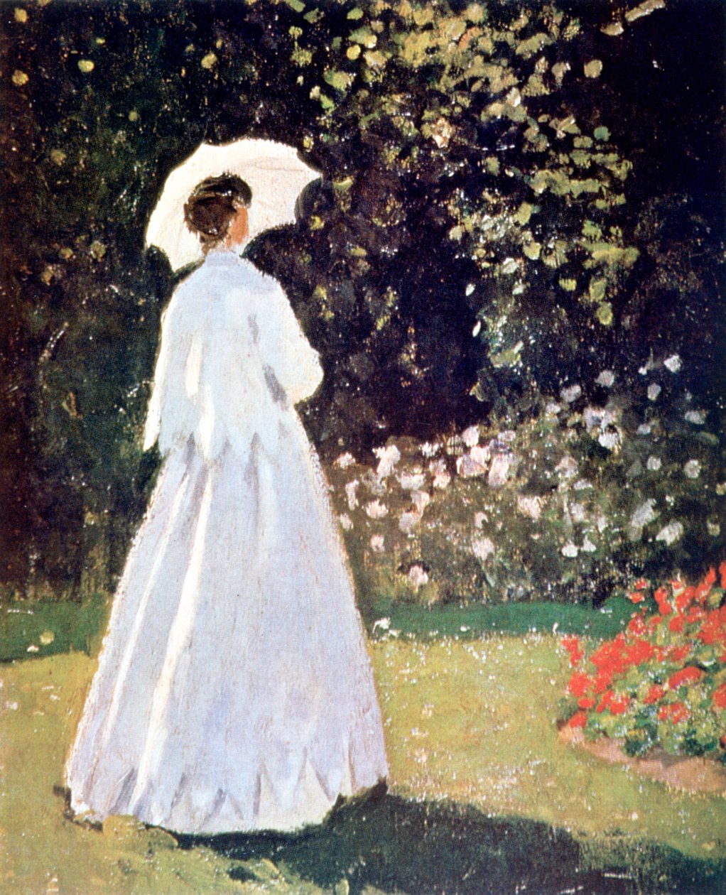 Mujer en el jardín, Sainte Adresse (detalle) de Claude Monet