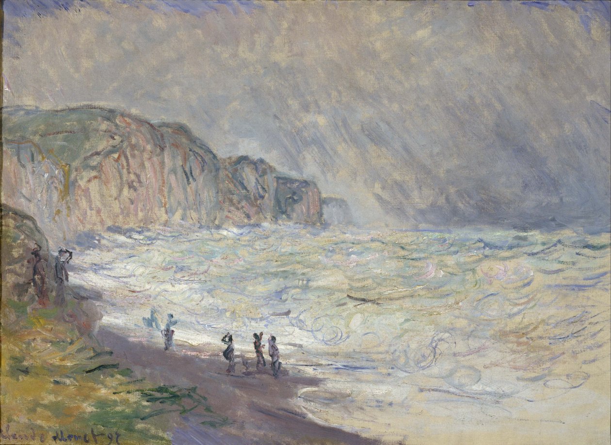 Mar agitado en Pourville de Claude Monet