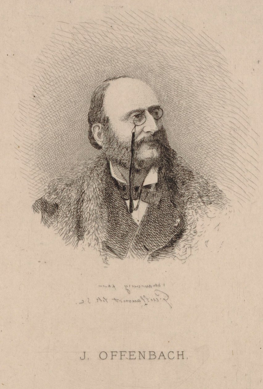 Retrato de Jacques Offenbach 1819-1880, 1870 de Claude Nicolas Eugène Guillaumot